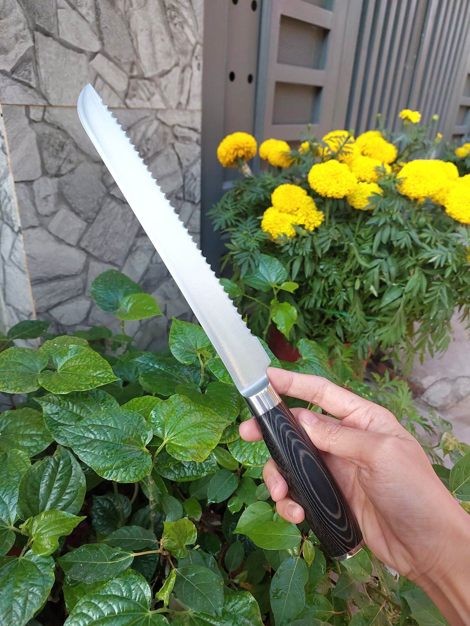 Dao răng cưa cắt bánh mì, cắt thịt cá đông lạnh dài 39cm