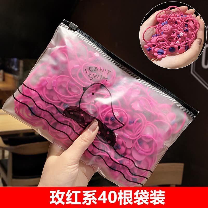 dây cột tóc 5 dây hoạ tiết siêu cưng