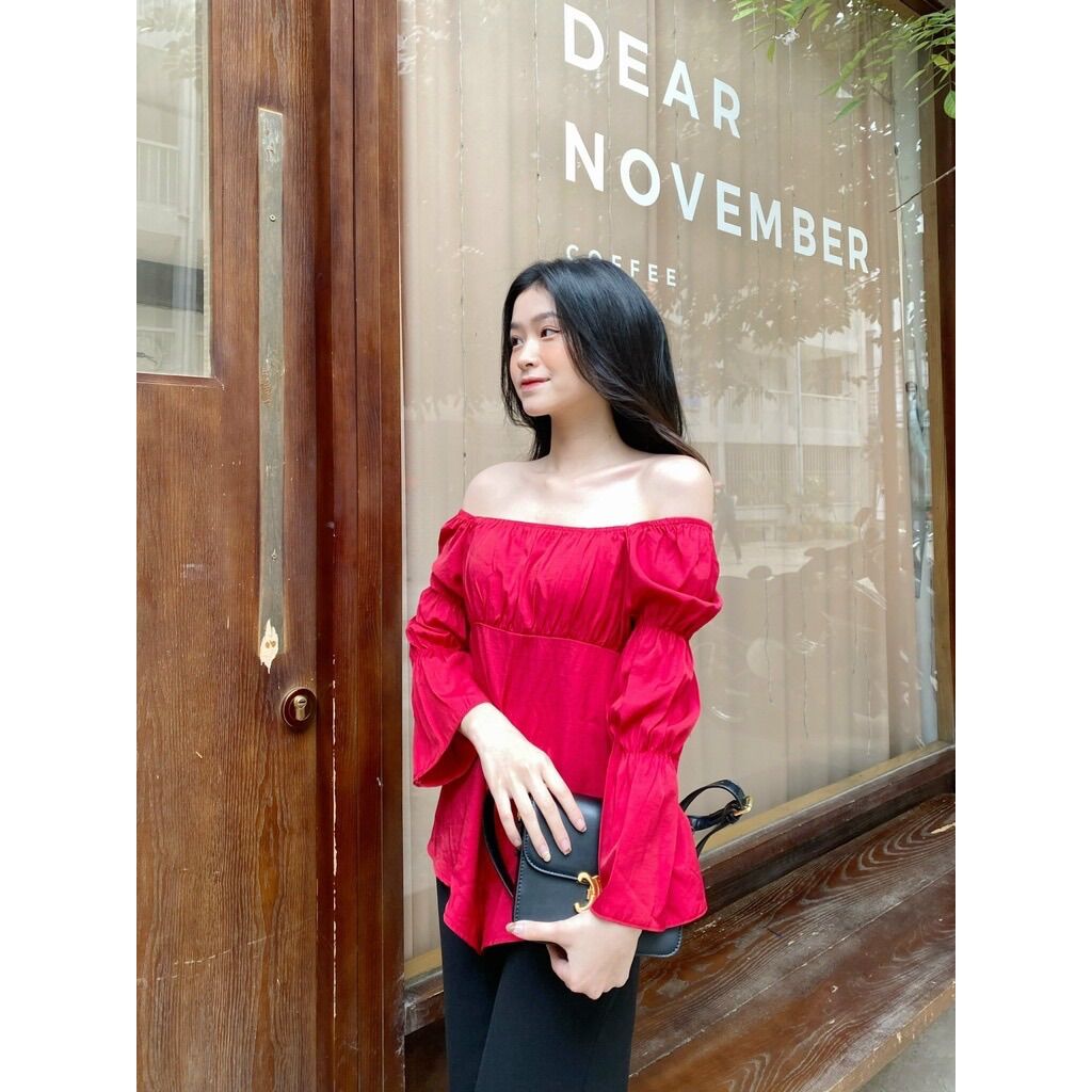 YU CHERRY | Áo lụa nữ sẻ tà Minnie top YA405
