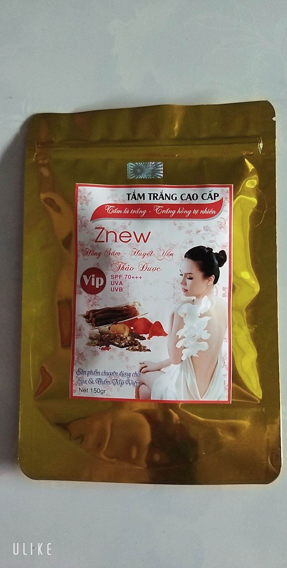 Tắm Trắng Hồng Sâm Huyết Yến Thảo Dược Znew 160G