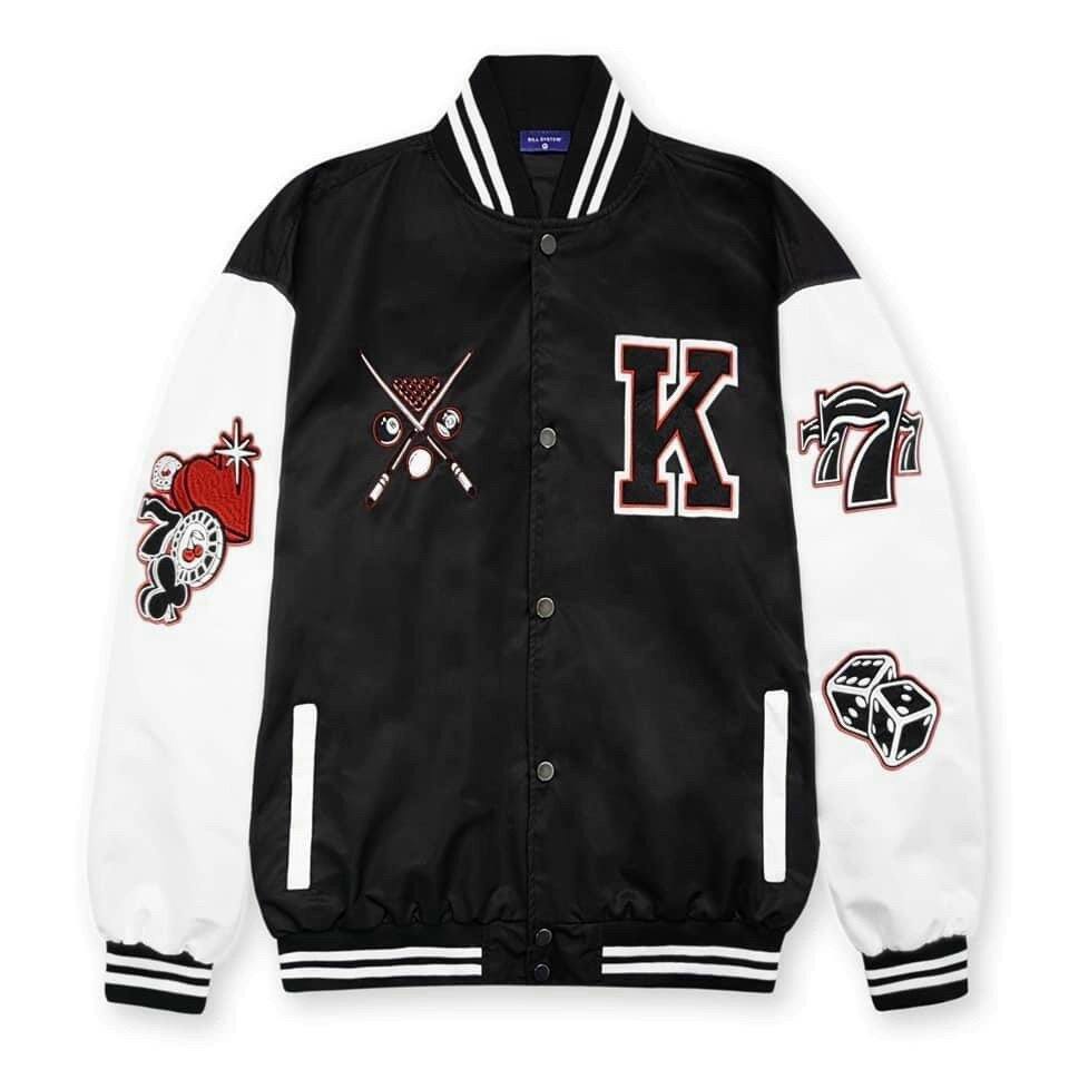 Áo khoát dù in bomber k078