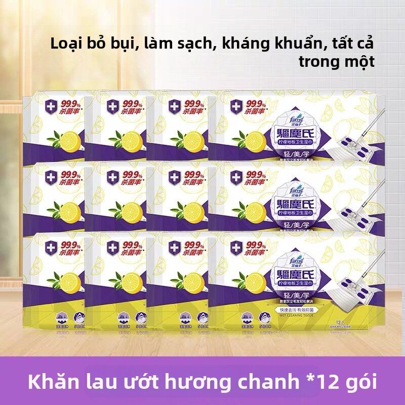 Antibacterial Decontamination Dust and Hair Removal Wet Mopping Cloths - 3