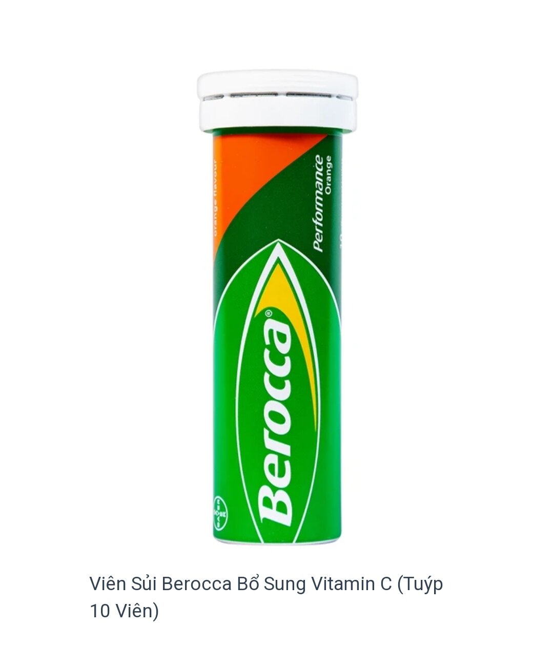 VIÊN SỦI Berocca Performance Orange Vị Cam Bayer (T/10v)