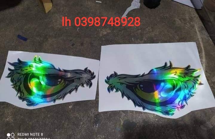 Tem mắt phản quang bảy màu dán trang trí xe tải, xe ben