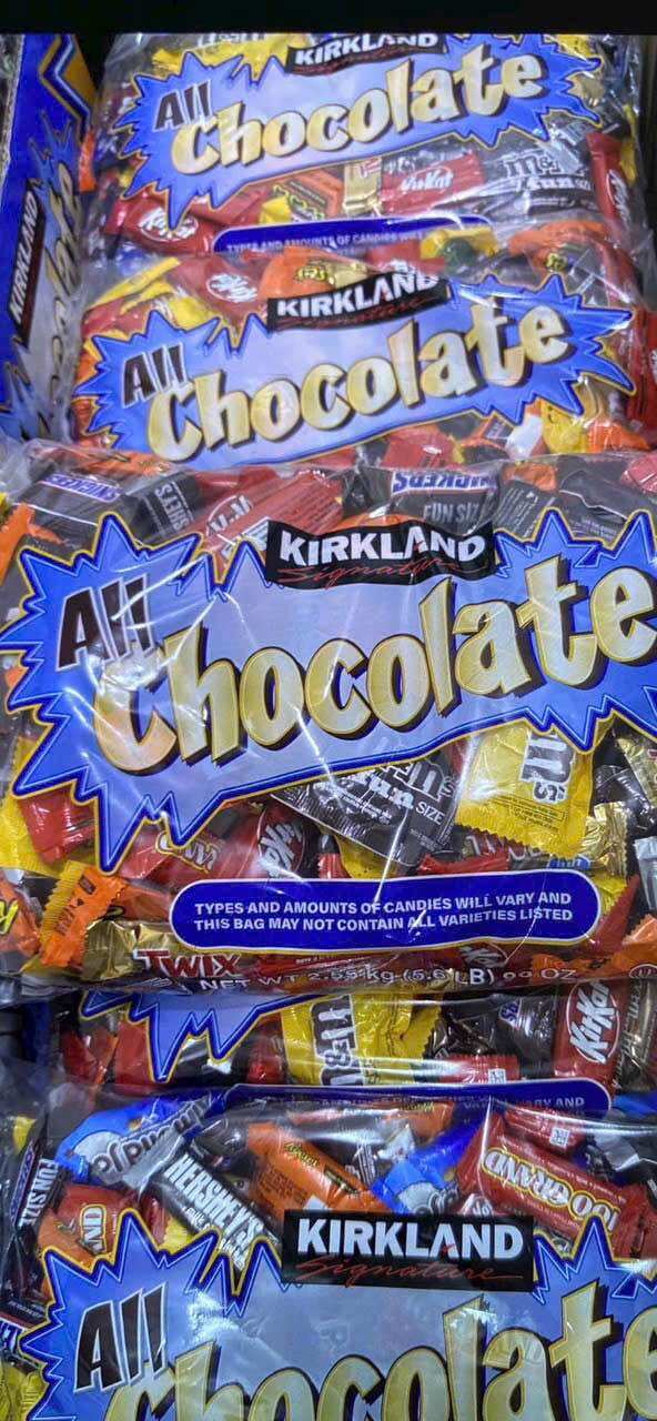 Date Đẹp 05 2026 Kẹo Socola Tổng Hợp All Chocolate 150 Thanh Kirkland Signature Mỹ Gói 2.55 Kg