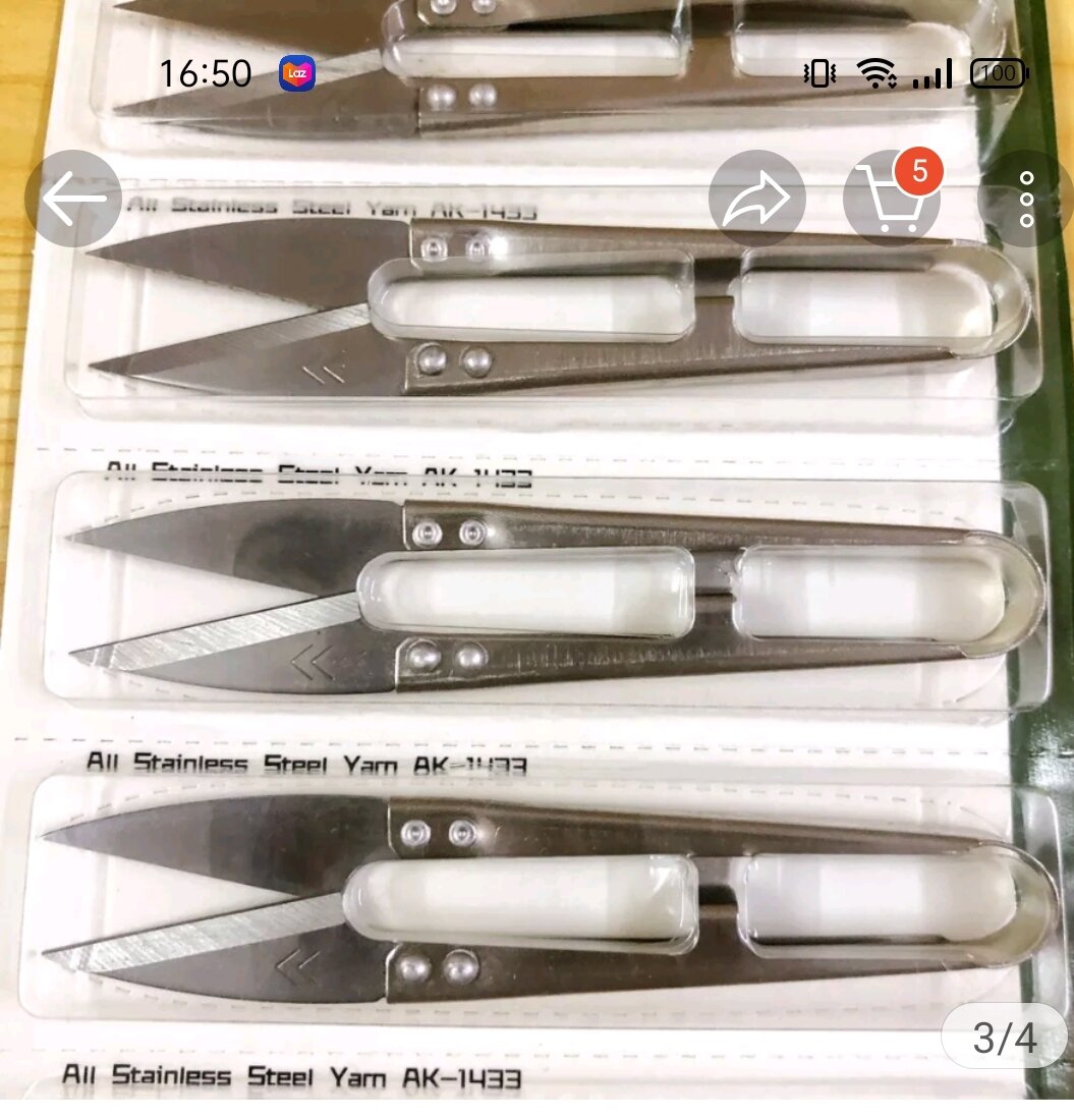 Kéo bấm chỉ inox trắng 1433