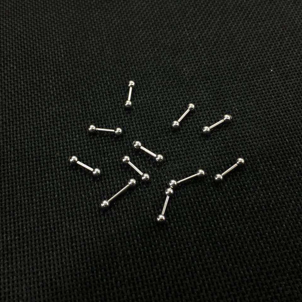 Khuyên Xỏ Cơ Bản - Khuyên 2 đầu bi - Khuyên thép y tế không gỉ (6mm/8mm/10mm/12mm)