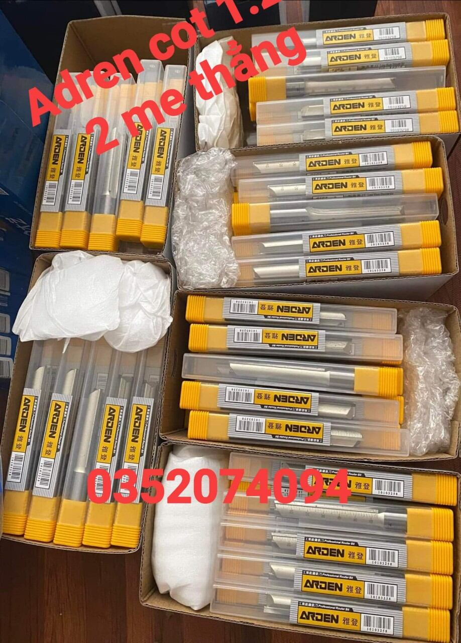 Mũi phay thẳng, lấy nền vàng Adren cot 12.7