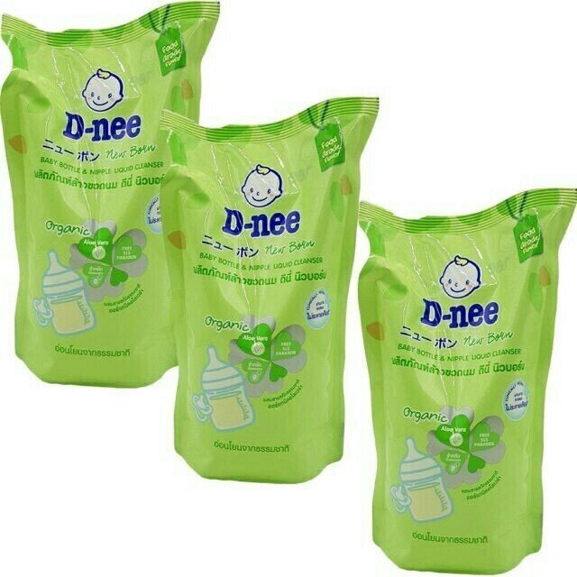 Combo 3 túi nước rửa bình sữa d-nee orgaric 600ml