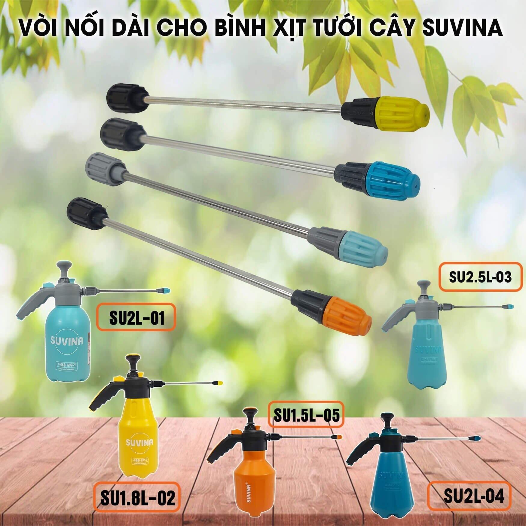 Bình xịt tưới cây Suvina 2L cần dài 20 cm