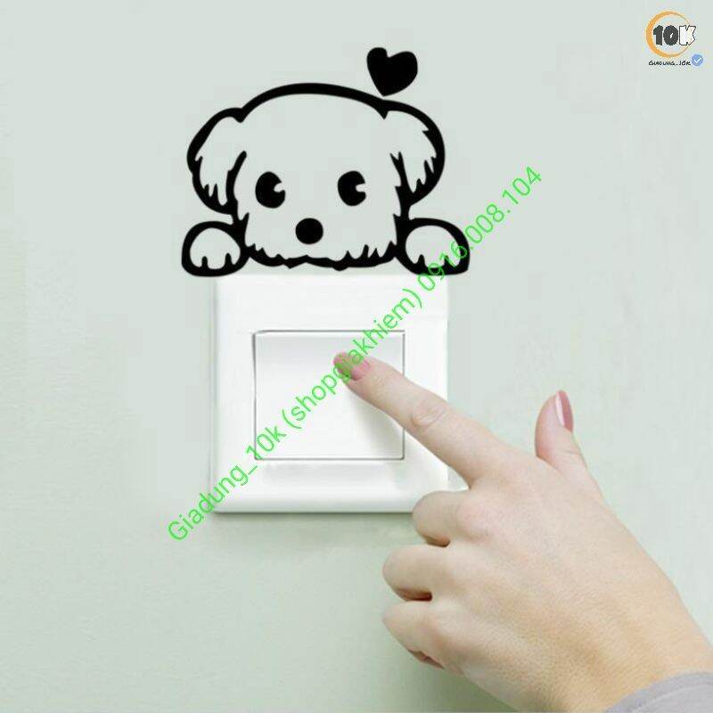 Decal dán ổ điện nhiều mẫu 10*13cm