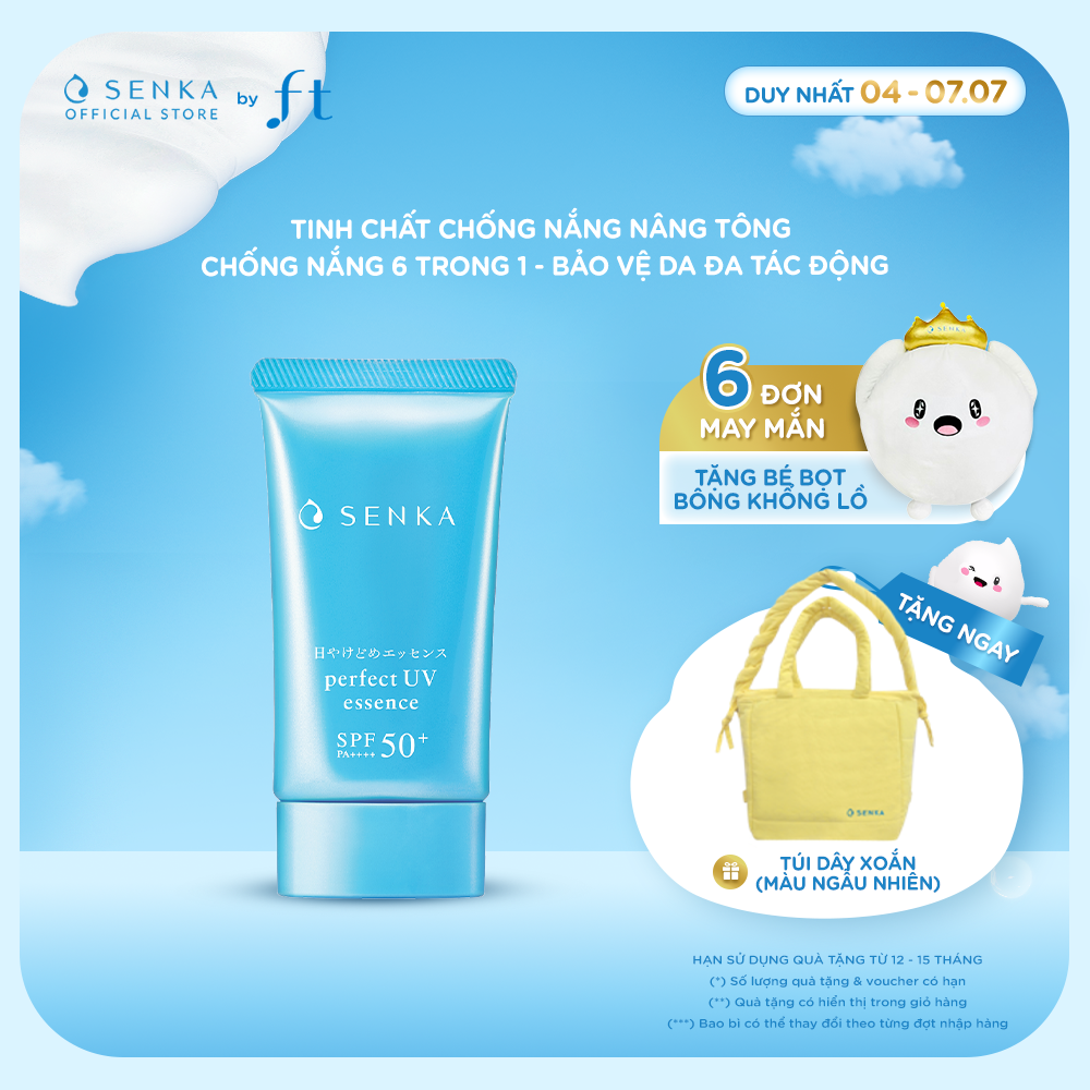 Kem chống nắng nâng tông cho da dầu dạng essence SENKA PERFECT UV ESSENCE A 50G