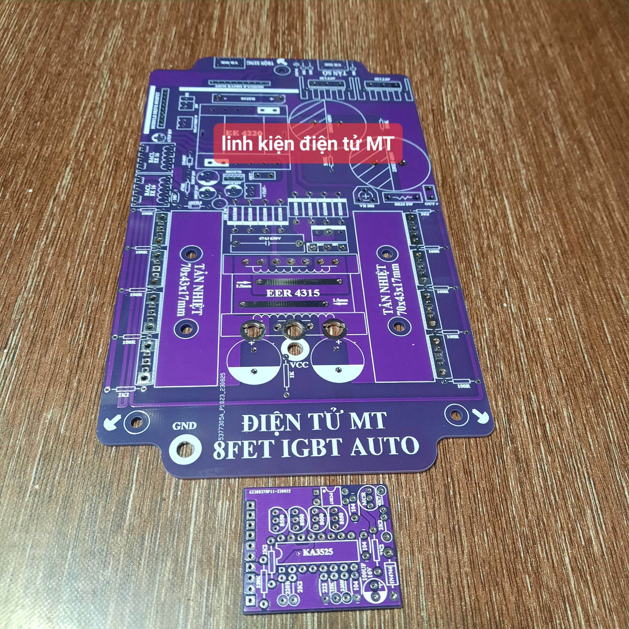 Bo mạch 8fet lớn IGBT (có thể gắn 8fet nhỏ). Có kèm dao động