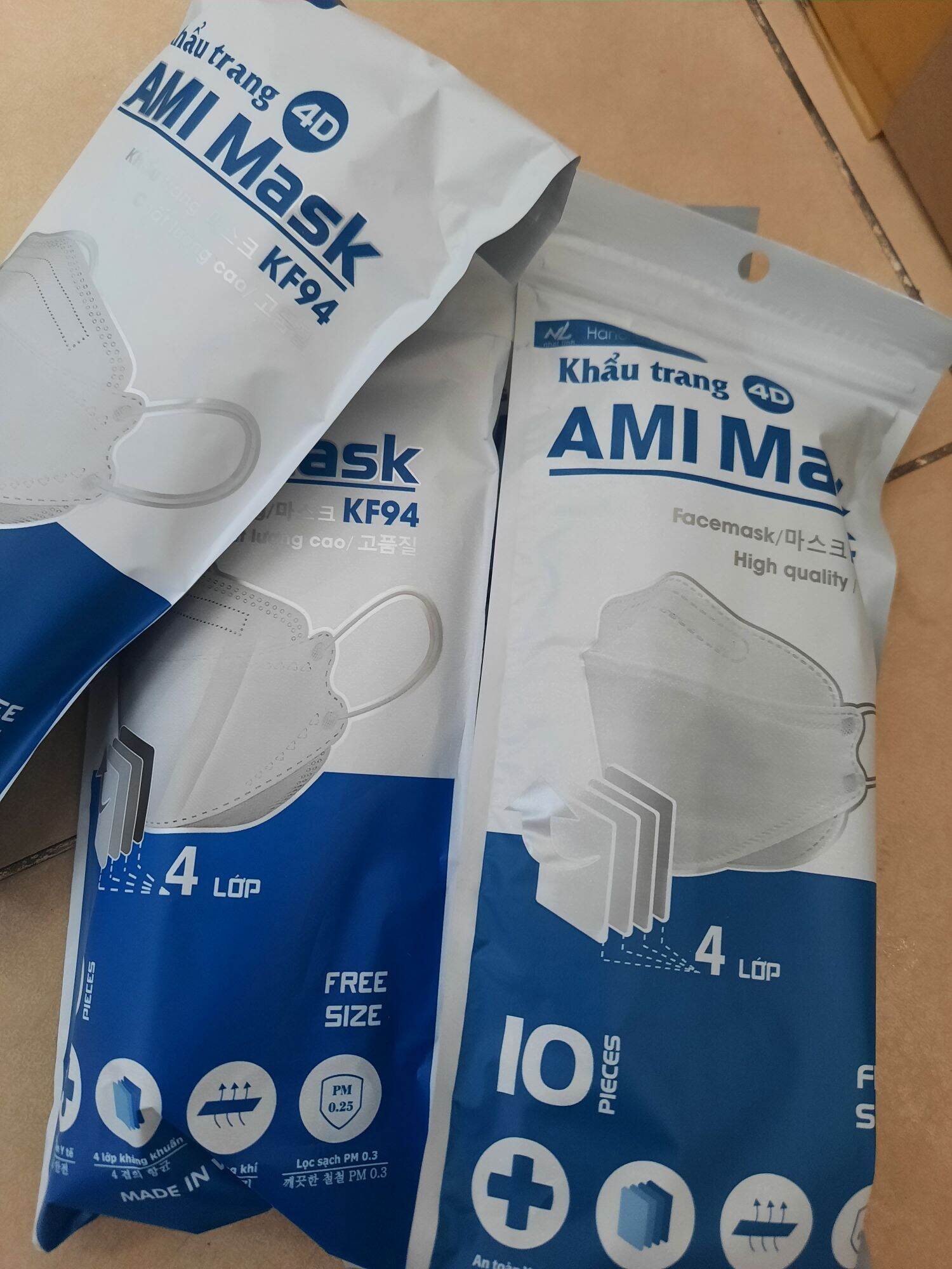 Khẩu trang kf94 gói 10 cái siêu mềm