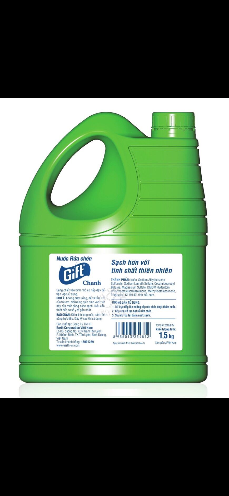 Nước rửa chén Gift 1.5kg  - Hương chanh