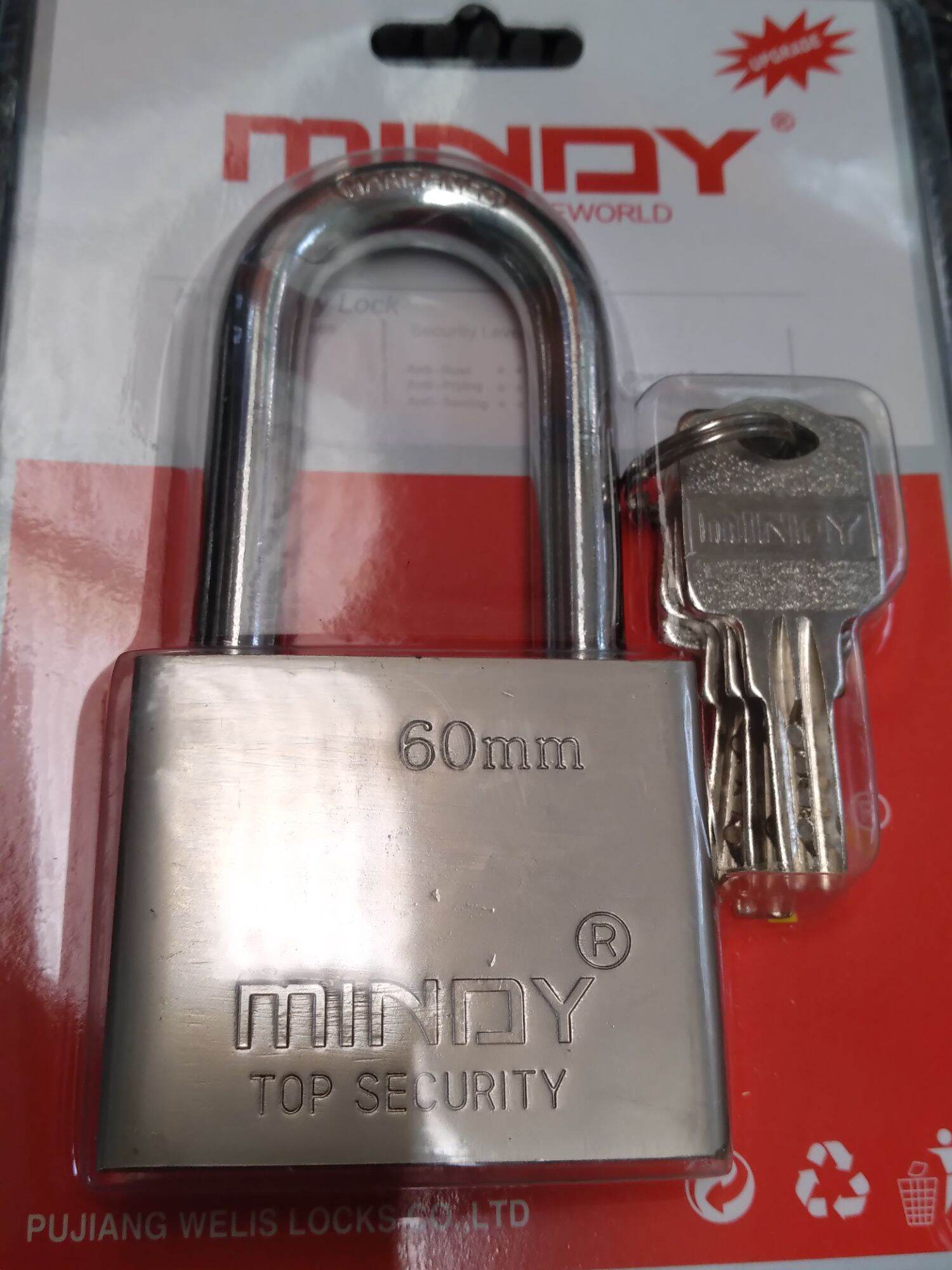 Khóa  Chống Trộm Mindy Càng Dài 50mm, 60mm