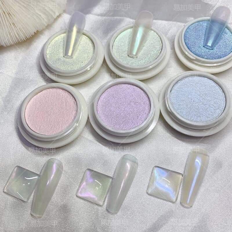 Tráng gương ngọc trai làm nail, set 6 hũ tráng gương ánh ngọc trai làm móng chuyên nghiệp - CHEAP NAIL