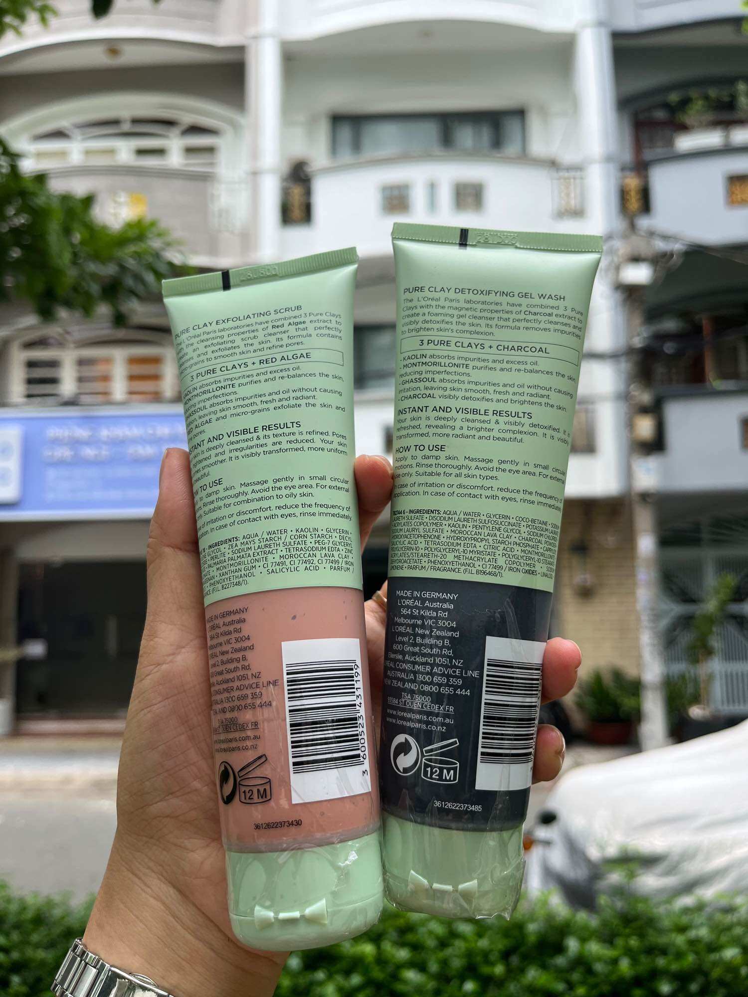 [Bill Pháp] Sữa rửa mặt L'Oreal Pure Clay Exfoliating Scrub 150ml