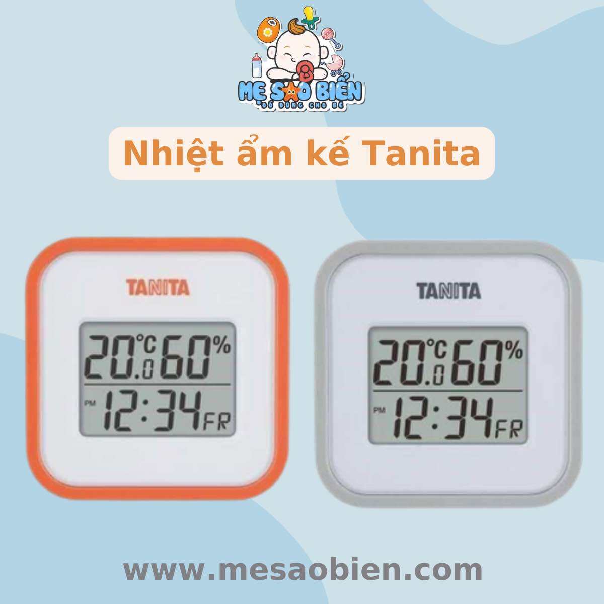 Nhiệt ẩm kế điện tử Tanita đo độ ẩm phòng ngủ cho bé