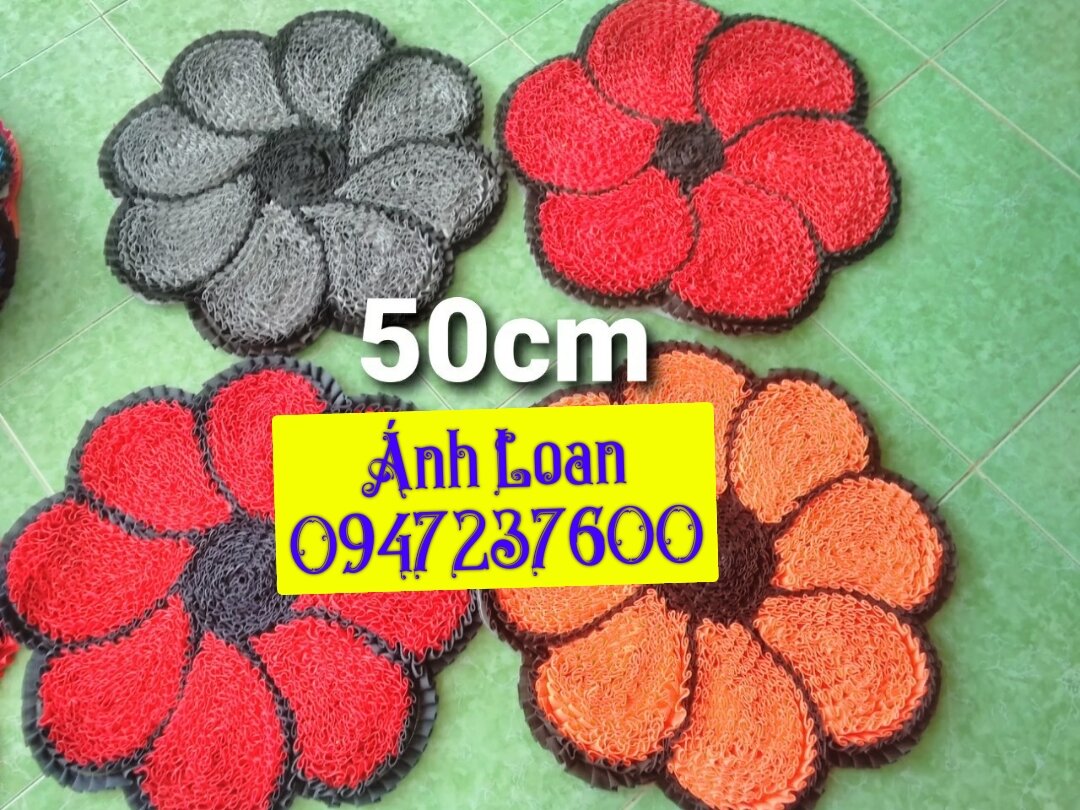 thảm dậm chân hoa xoay 50cm