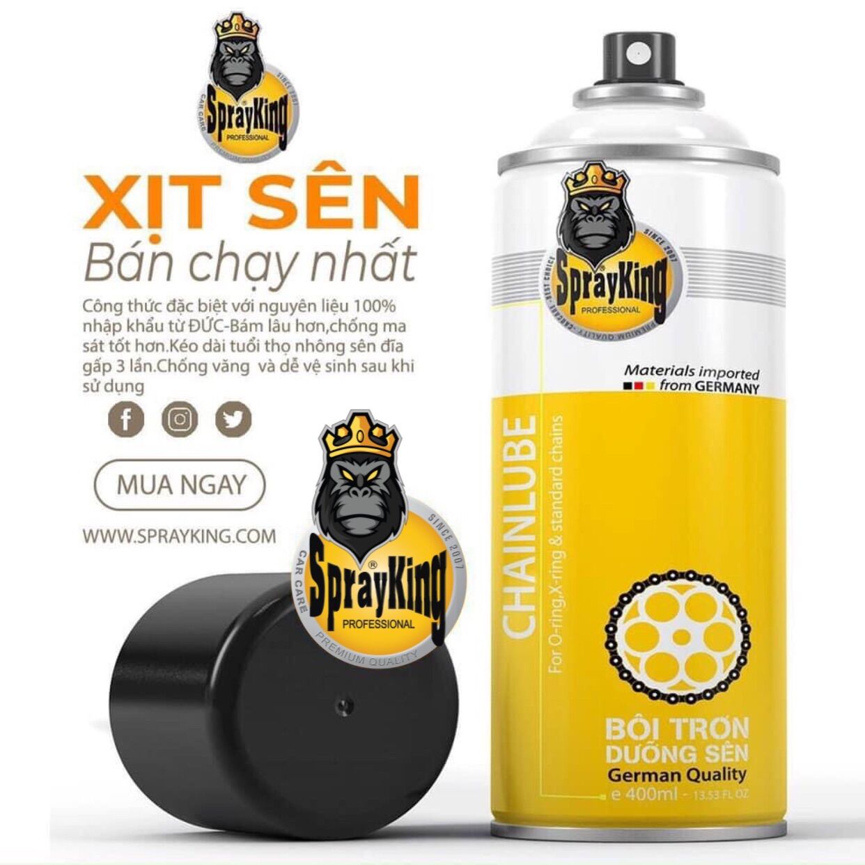 Chai xịt Dưỡng sên SPRAYKING 400ml
