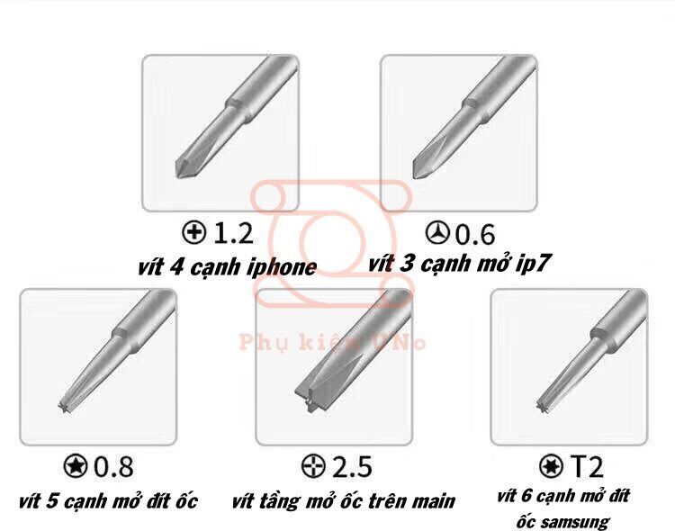 Combo 5 cây tovit mở tháo máy điện thoại