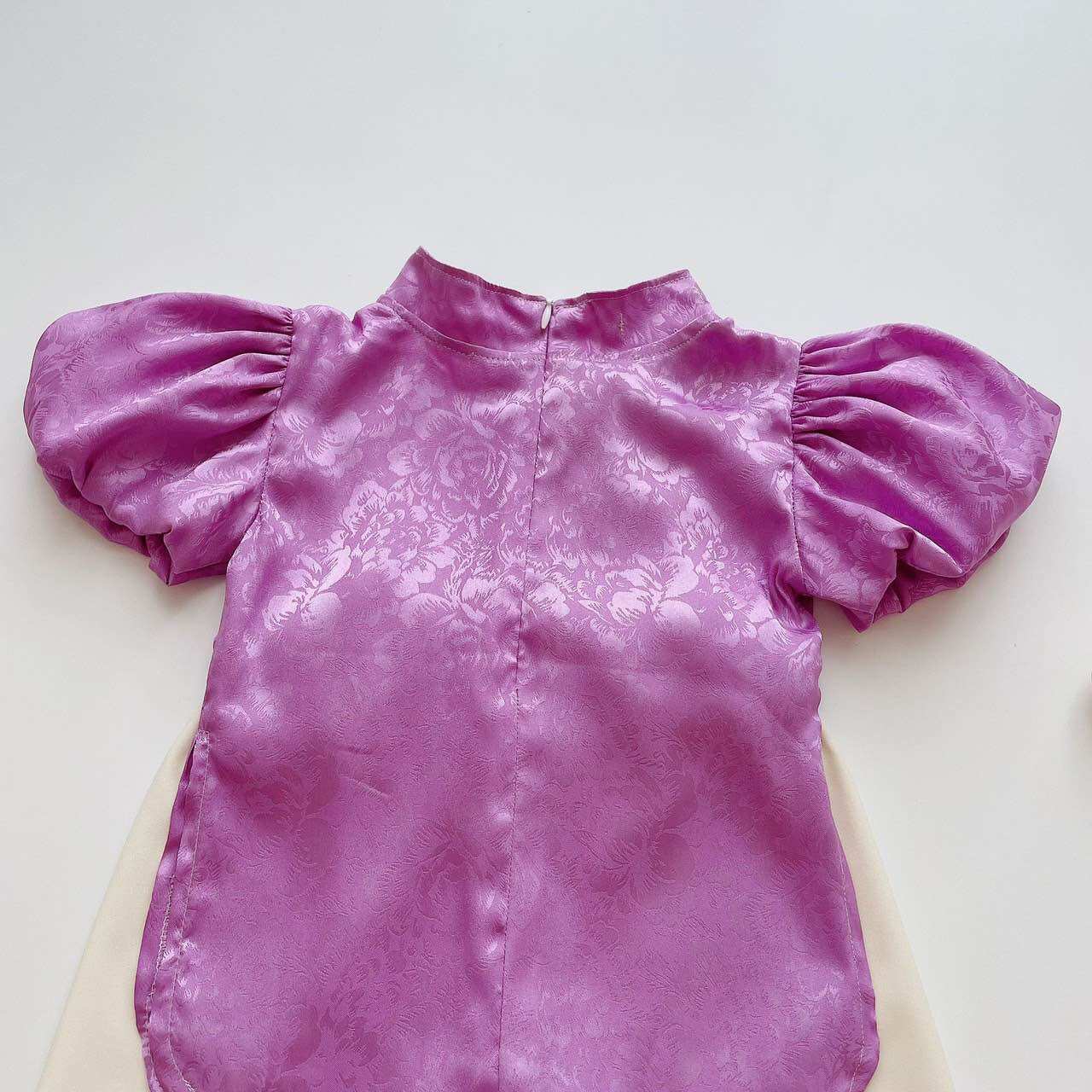 (4-28kg) Bộ Bà Ba Cổ Tàu NHÍM XÙ KIDS Cho Bé Gái Chất Gấm Lụa S032