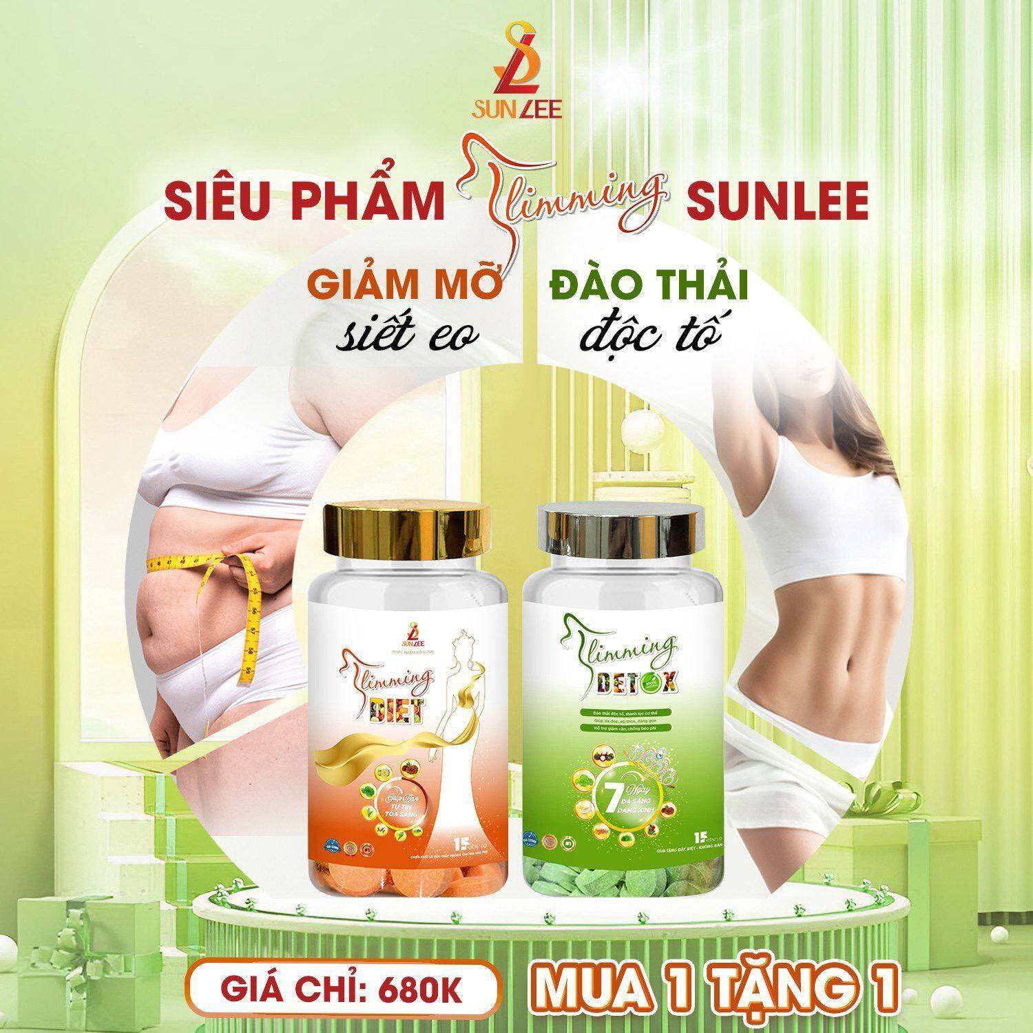 Viên uống giảm cân thải độc Slimming Diet chính hãng( mua 1giảm cân tặng 1 thải độc)