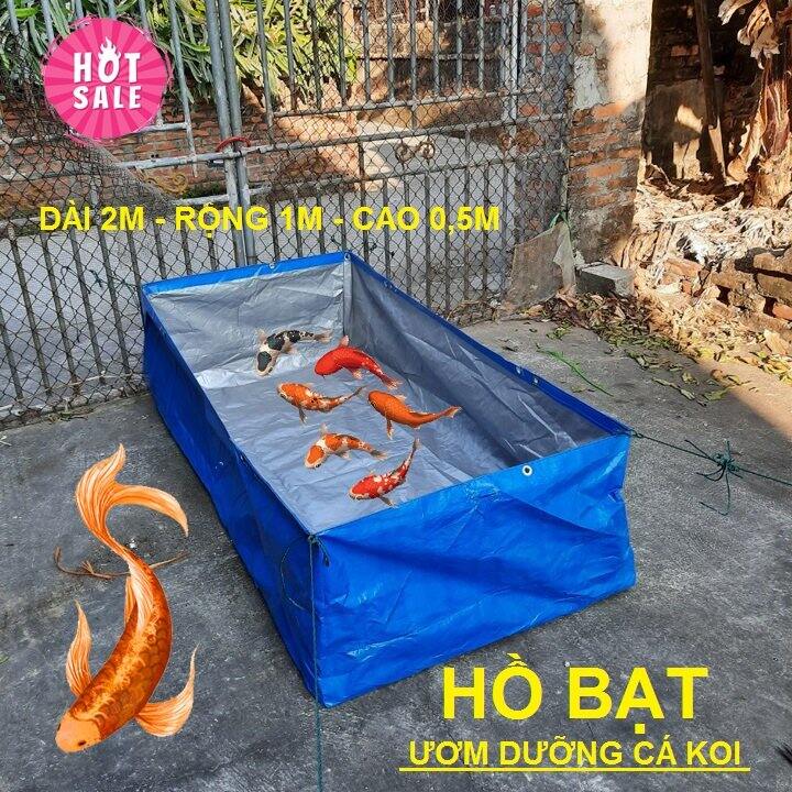 Bể bạt nuôi ốc ếch cá lươn 2x1x0,5 - bạt hàn quốc