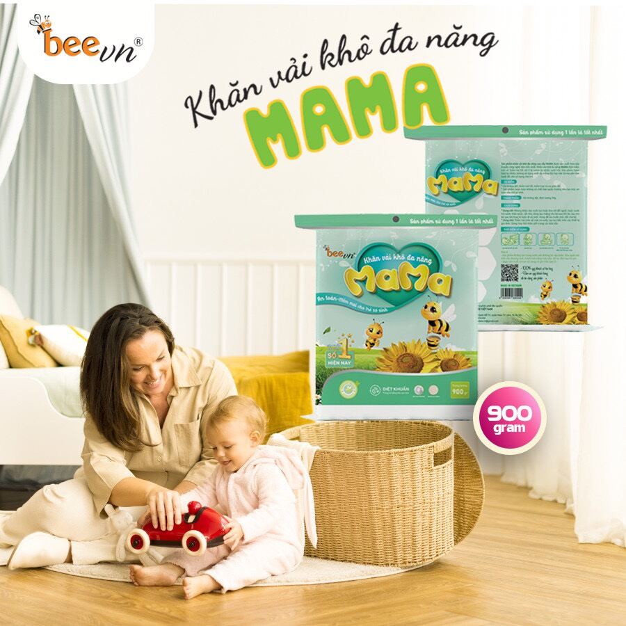 Combo 2 bịch khăn vải khô đa năng mama 900 gram