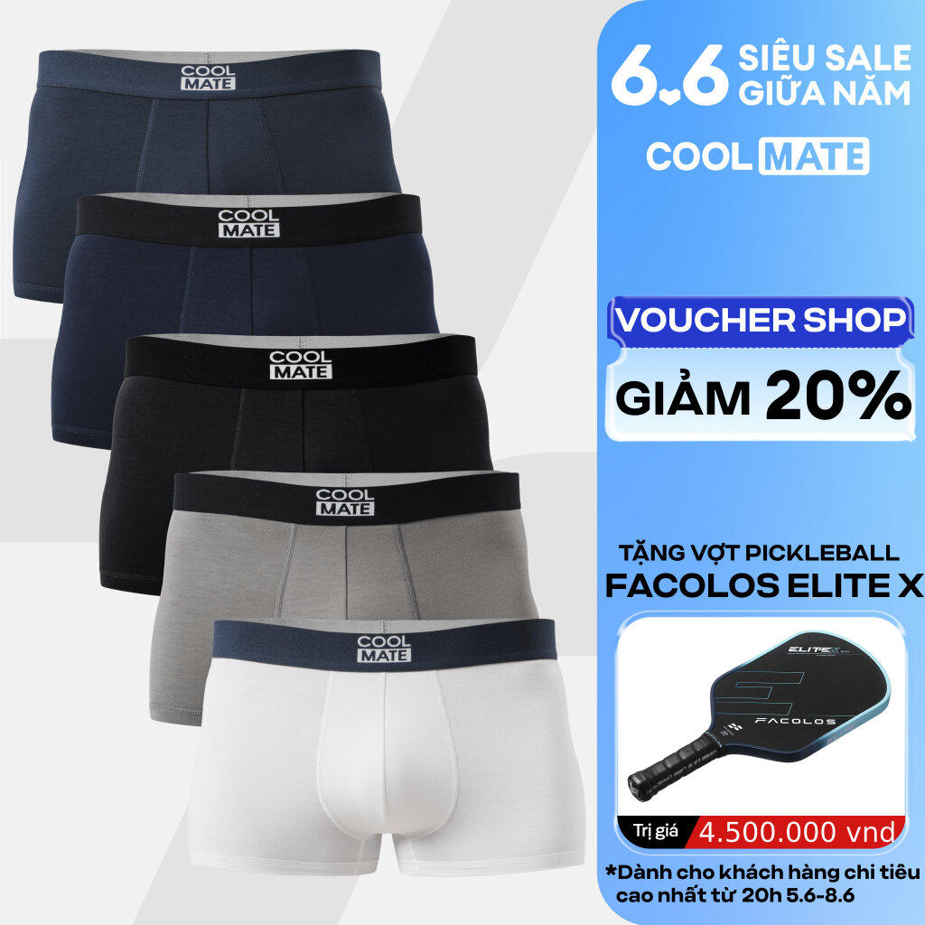 Combo 5 sịp nam trunk bamboo kháng khuẩn - Coolmate