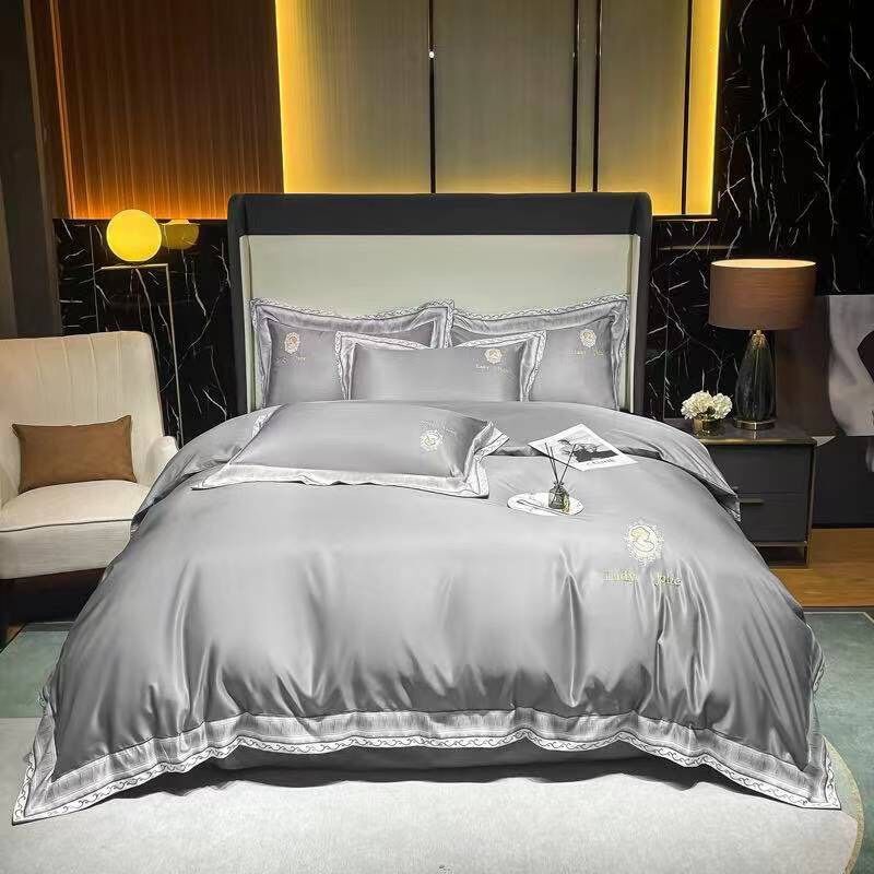 Bộ chăn ga gối cotton lụa gồm 4 món