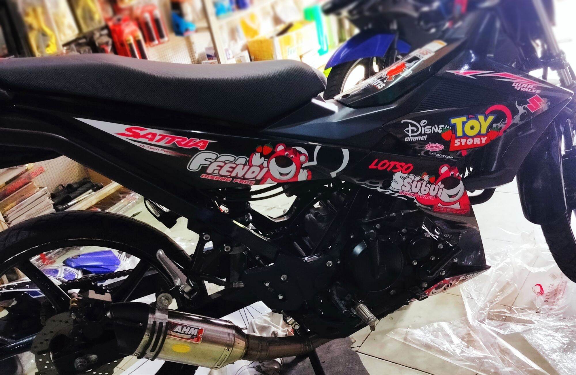 TEM RỜI XE RAIDER SATRIA GẤU DÂU