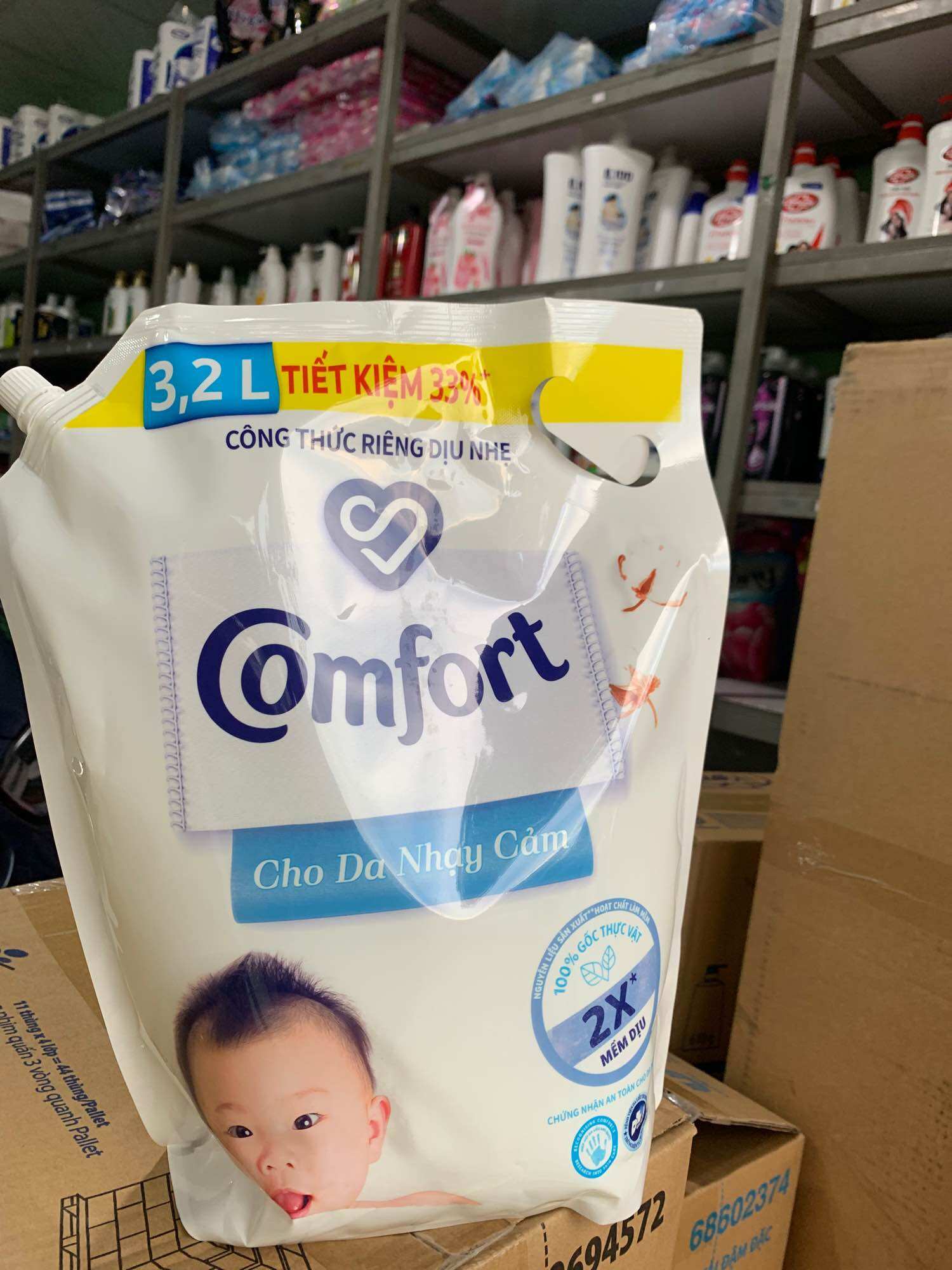 Nước xả vải Comfort cho da nhạy cảm 3,2L