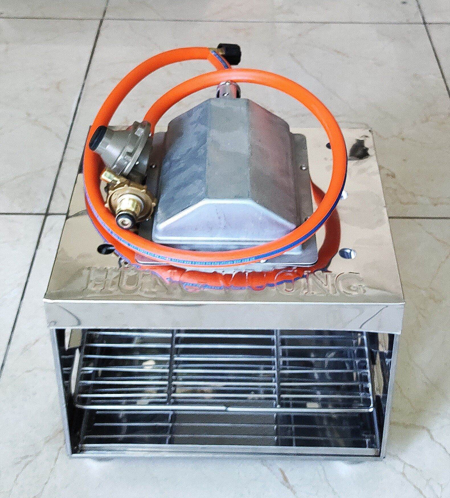 Lò nướng gas tách mỡ hùng vương tặng kèm van dây gas