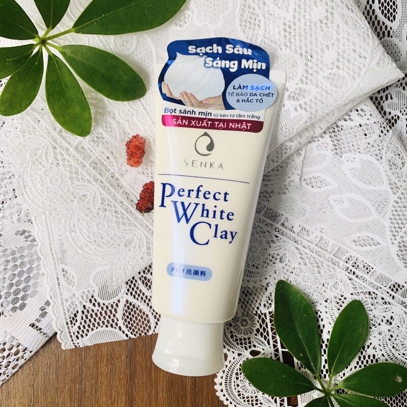 Sữa rửa mặt senka perfect whip chiết xuất từ đất sét trắng 120g