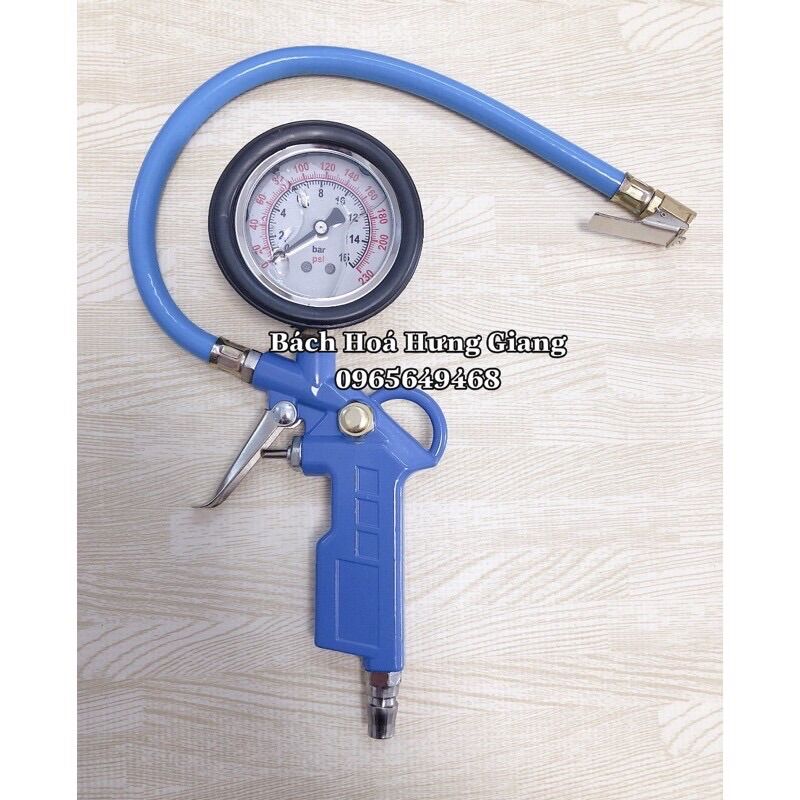 [LOẠI 1] Súng Bơm Lốp, Bơm Hơi CÓ DẦU Có Đồng Hồ Lọai Tốt (Ảnh Thật)
