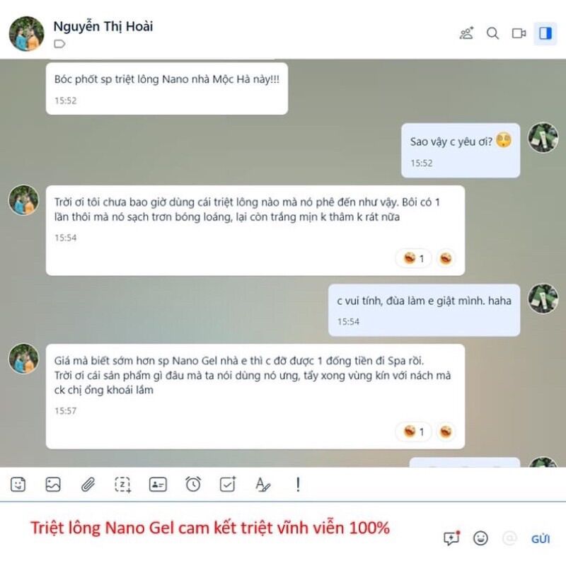 Kem tẩy lông Nano chính hãng 100%