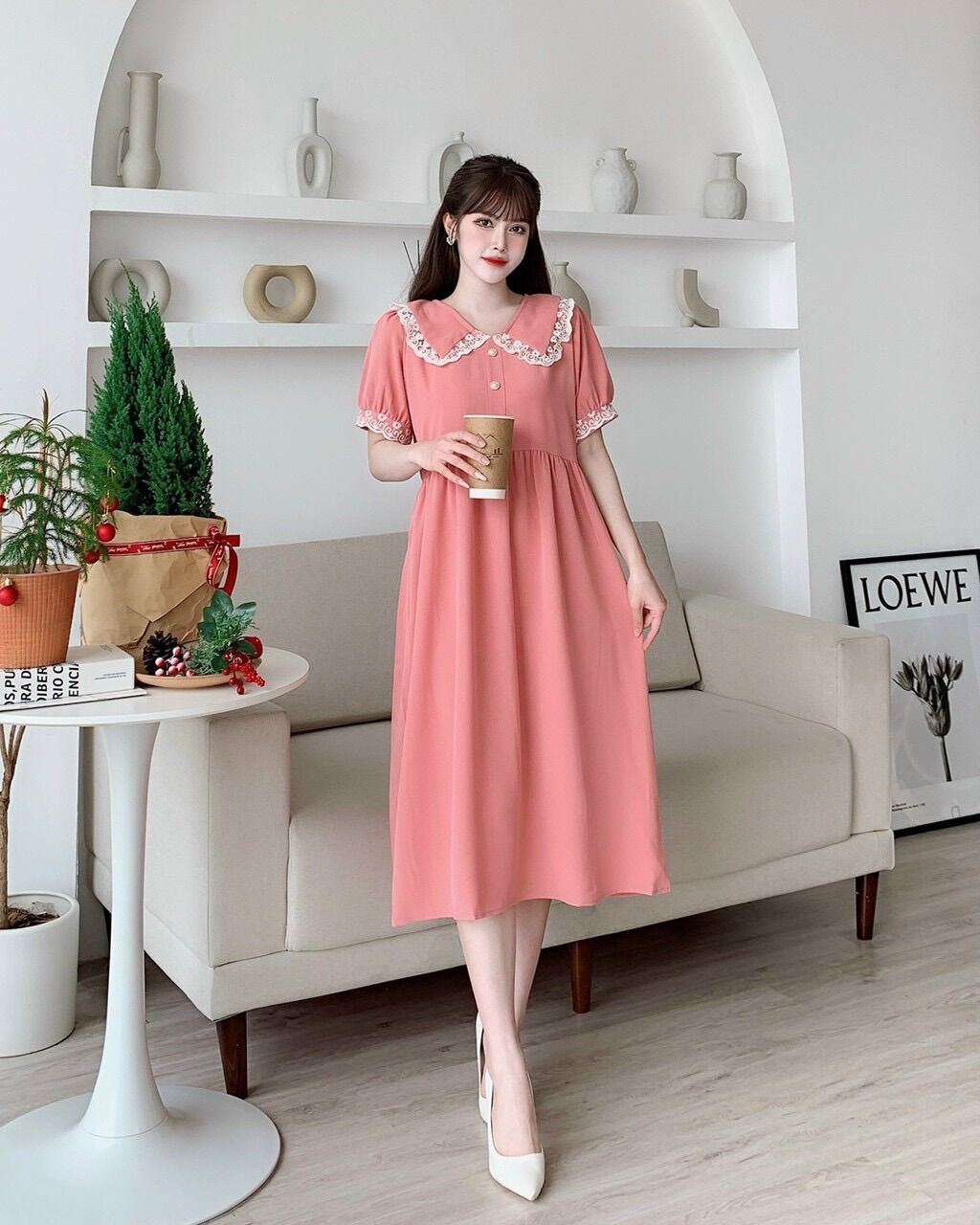 Đầm bầu công sở sang trọng cho mẹ bầu