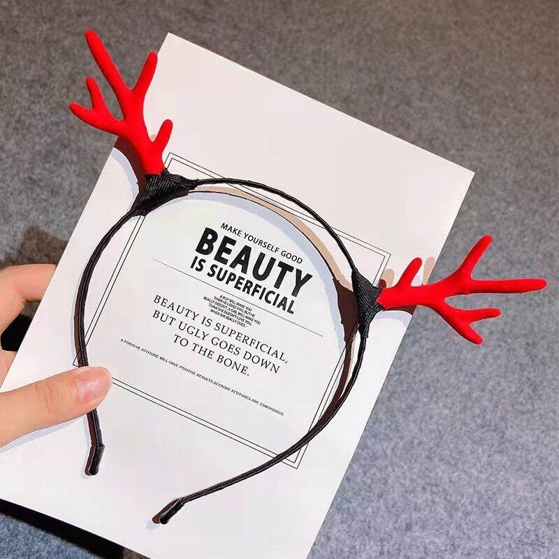 Bờm cài tóc sừng Tuần Lộc mẫu Sừng trơn ko họa tiết siêu kute dễ thương - Phụ kiện xinh xắn cho mùa đông Giáng Sinh cho bạn gái - Rẻ sập sàn Lazada