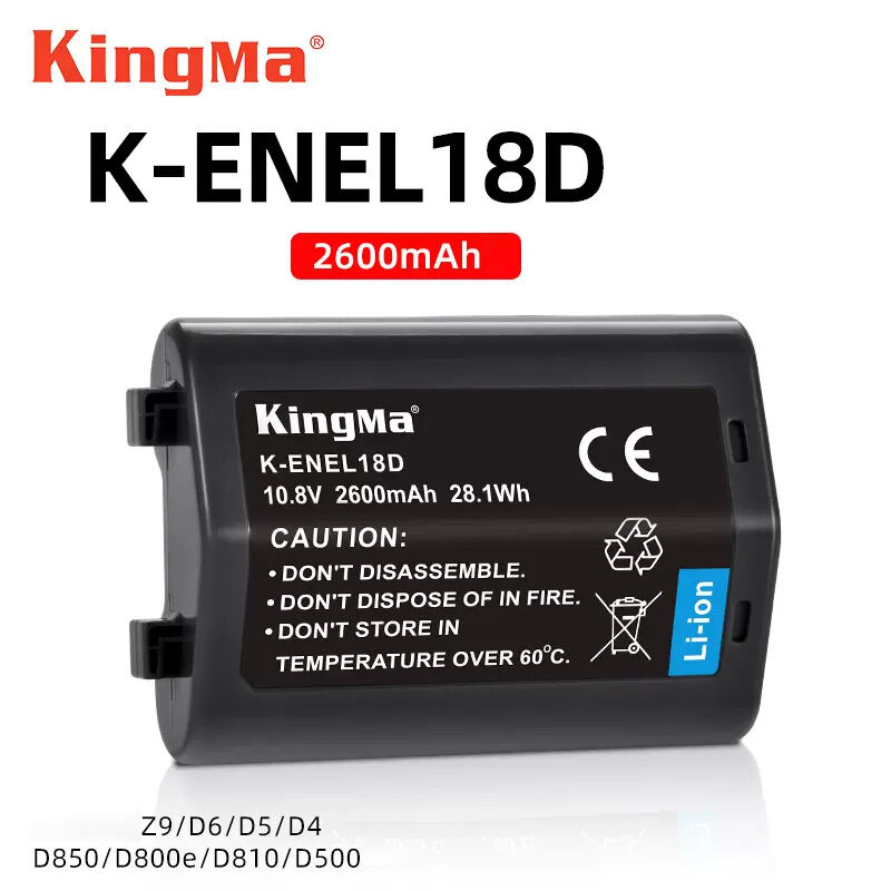 En-el18 a/b/c/d/e dlc 2600 mah nikon | pin và sạc dung lượng cao 2600 mah cho máy ảnh nikon en-el18 en-el18d el18 el18d cho d4 d5 d6 d850 z9 d4s d6s