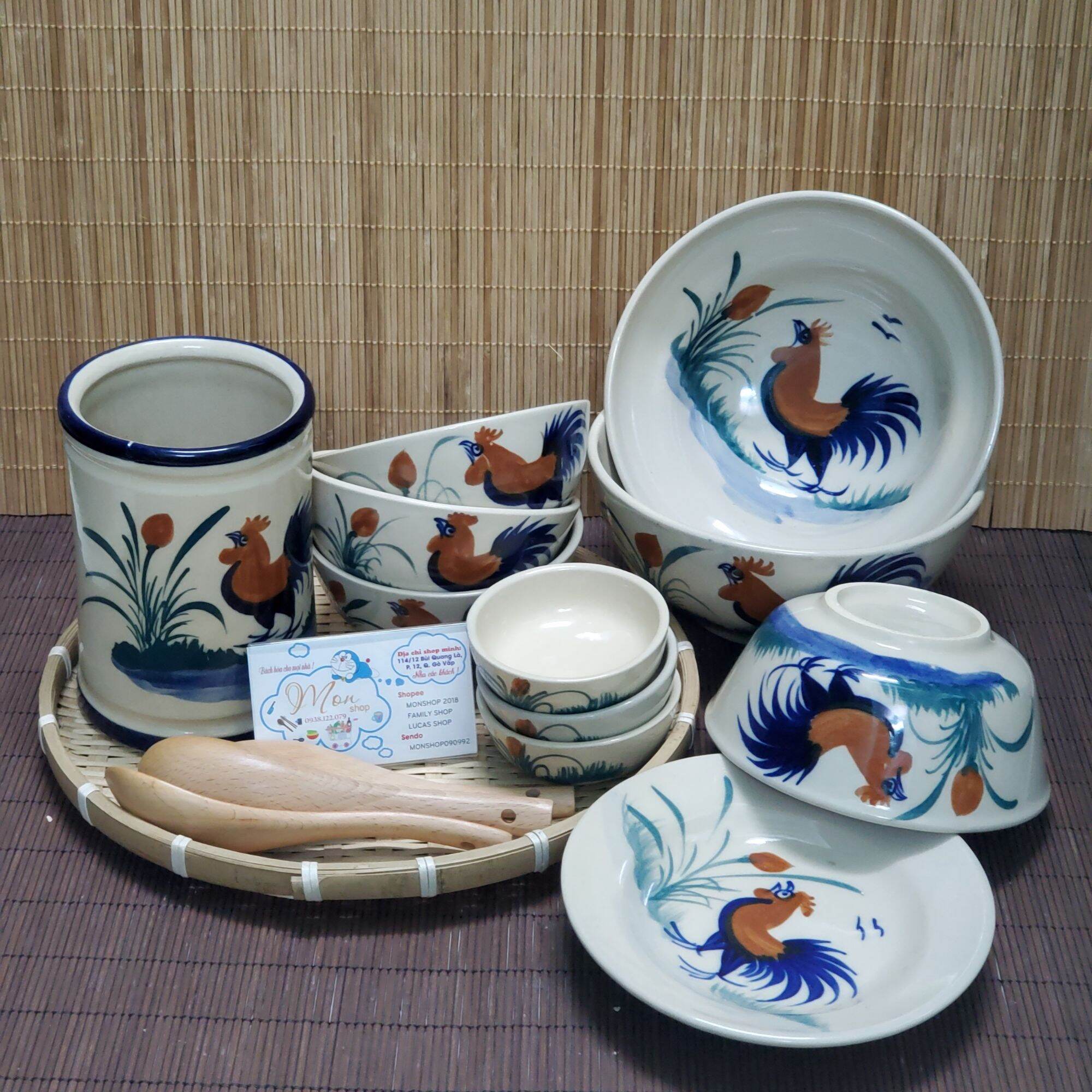 [FreeshipMAX]SET MÂM CƠM ĐẤT NUNG THỦ CÔNG CON GÀ CAO CẤP