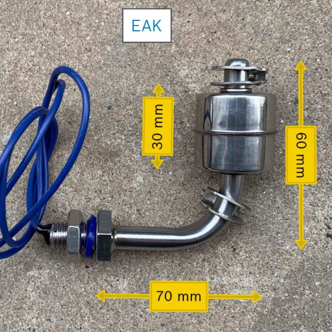 Công tắc phao điện inox cong chống cạn nước ren M10 220V