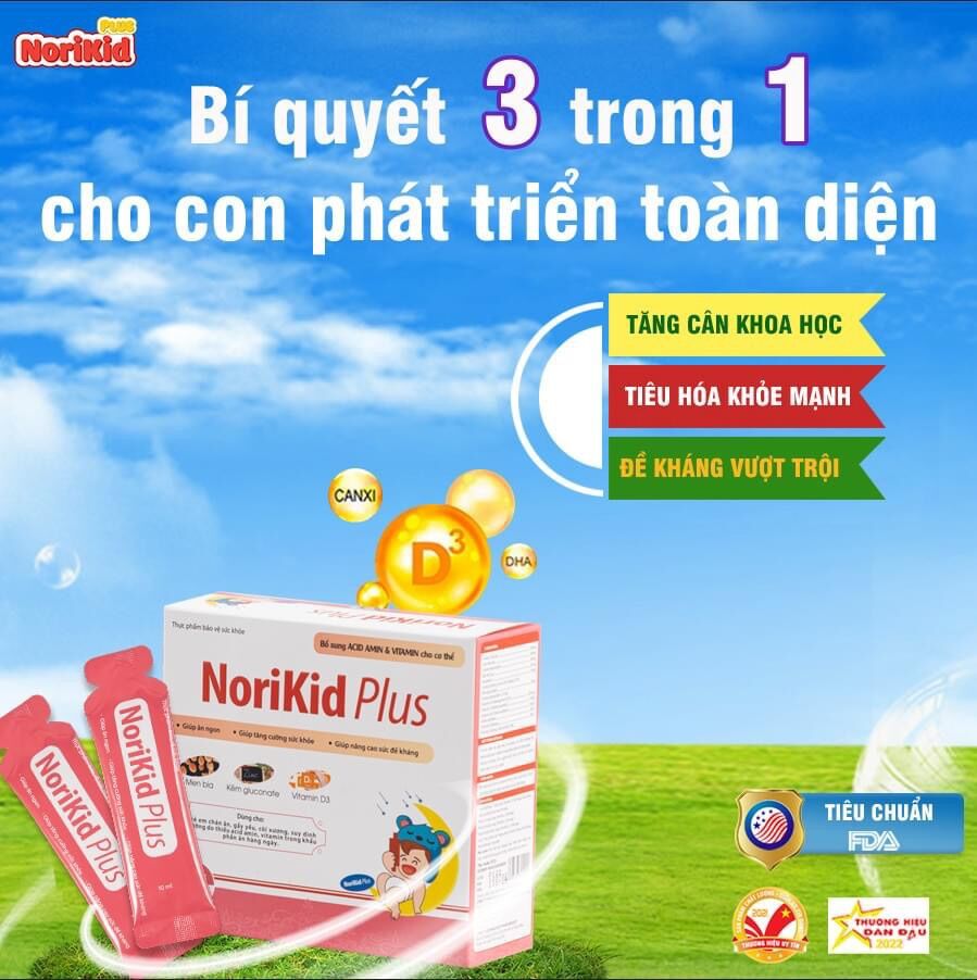 Combo 2 hộp siro ăn ngon norikid plus nhật bản 3 in 1 cải thiện hệ miễn dịch giúp bé khỏe mạnh