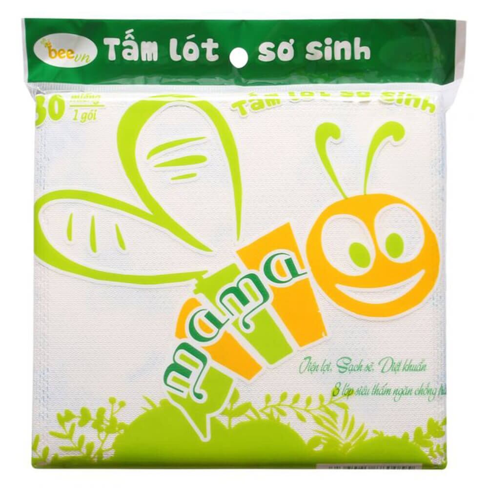 Combo 5 bịch tấm lót sơ sinh Mama (30 miếng/ gói)