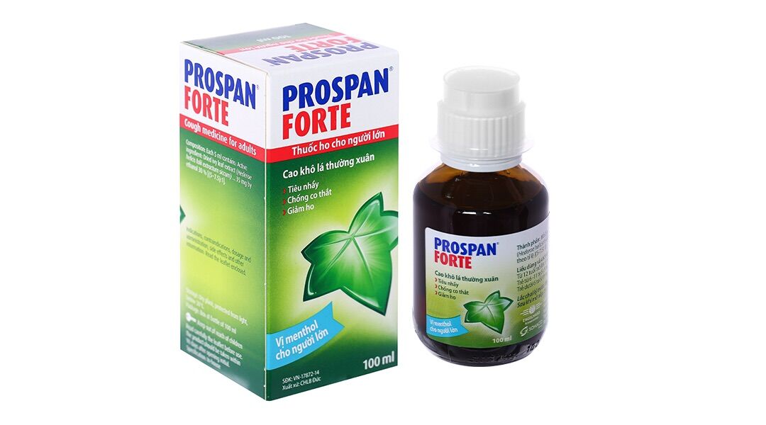 Siro ho Prospan Forte, viêm phế quản chai 100ml
