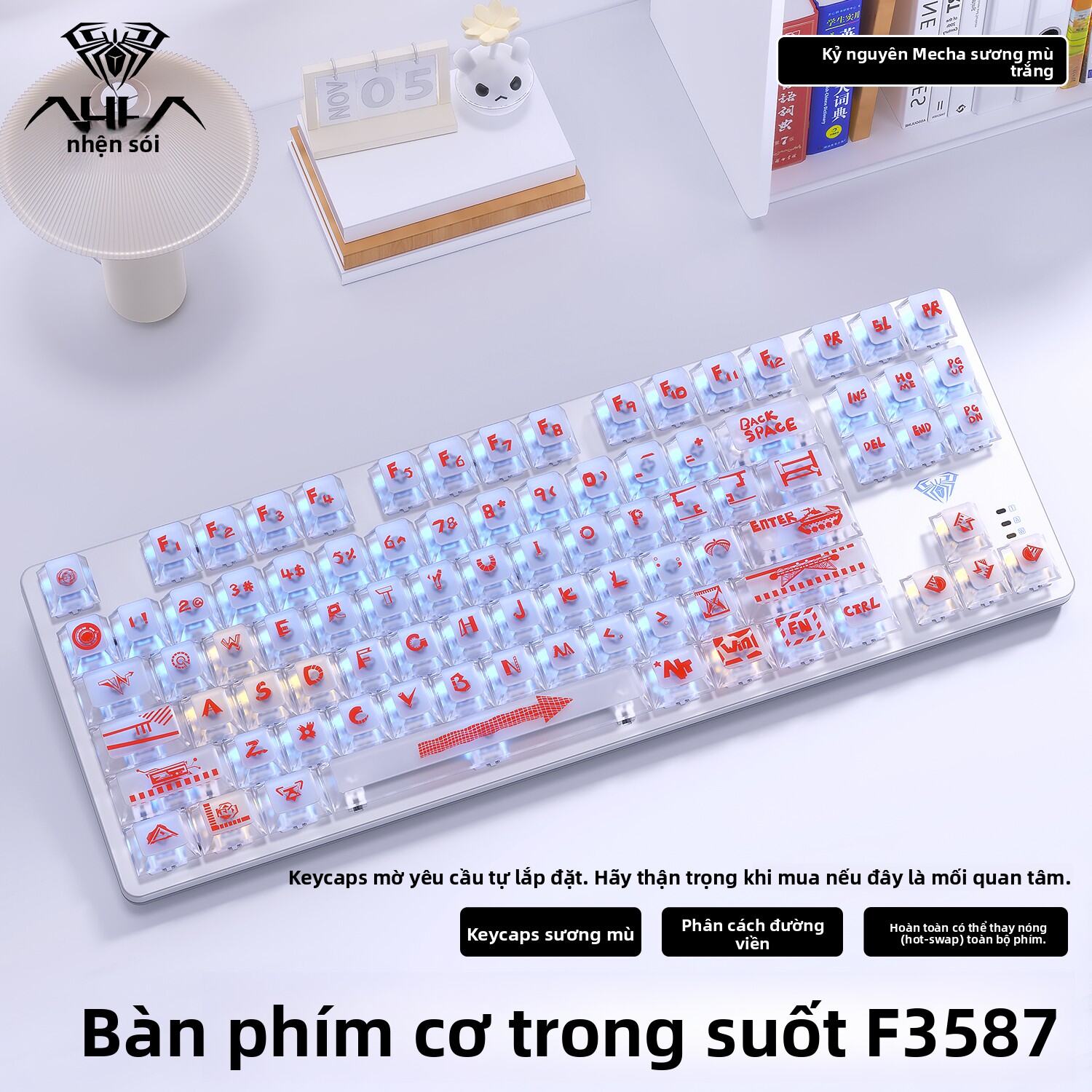 AULA | Hot-Swap Gaming Mechanical Keyboard with Blue, Green, and Red Switches Giá 682,000 Đồng*Miễn phí vận chuyển