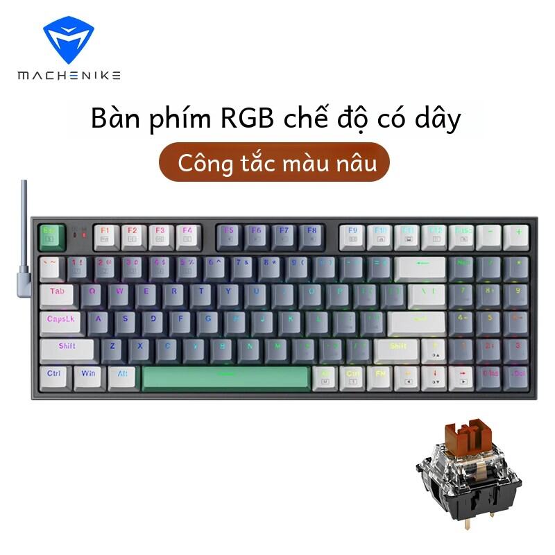 Bàn Phím Cơ Khí Bàn Phím Chơi Game Machenike K500 Bàn Phím Có Dây Dễ Tháo Lắp 94 Phím RGB Ánh Sáng M