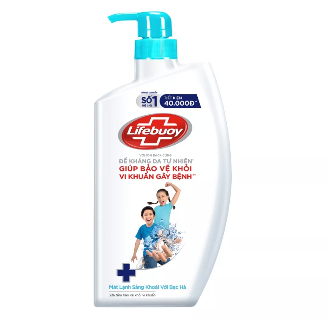 Sữa tắm lifebuoy mát lạnh sảng khoái chai 850g