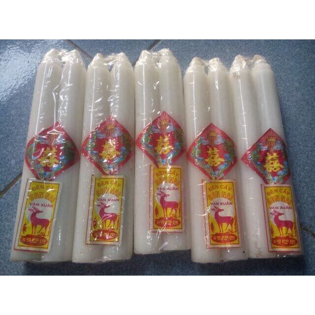 10 cây nến trắng to
